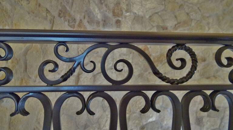 Scroll Hand Railing Interior Railing - Compass Ironworks