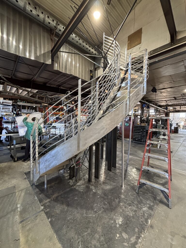 Helical stair fabrication