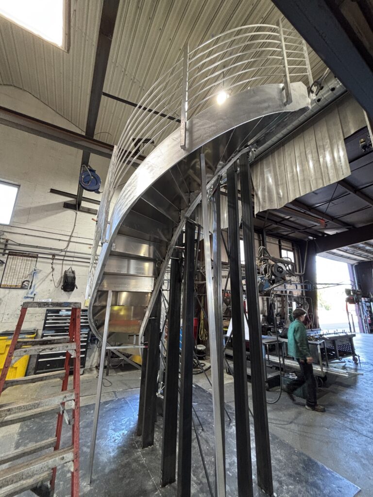 Helical stair fabrication