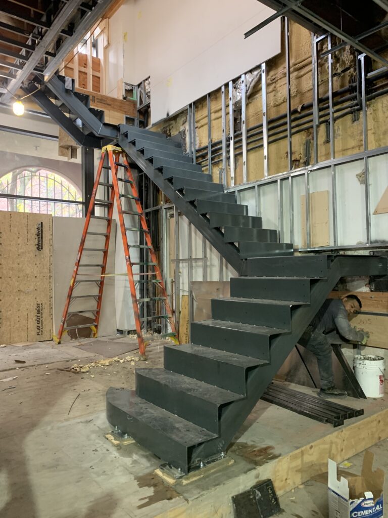 Steel stair structure