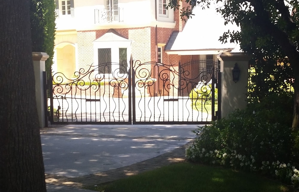 Beautiful Iron Driveway Gate on Alpine Drive