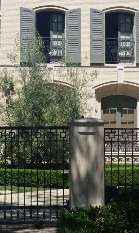 Square Patterned Gate and Balconies