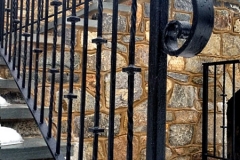 Antique style Railing in winter