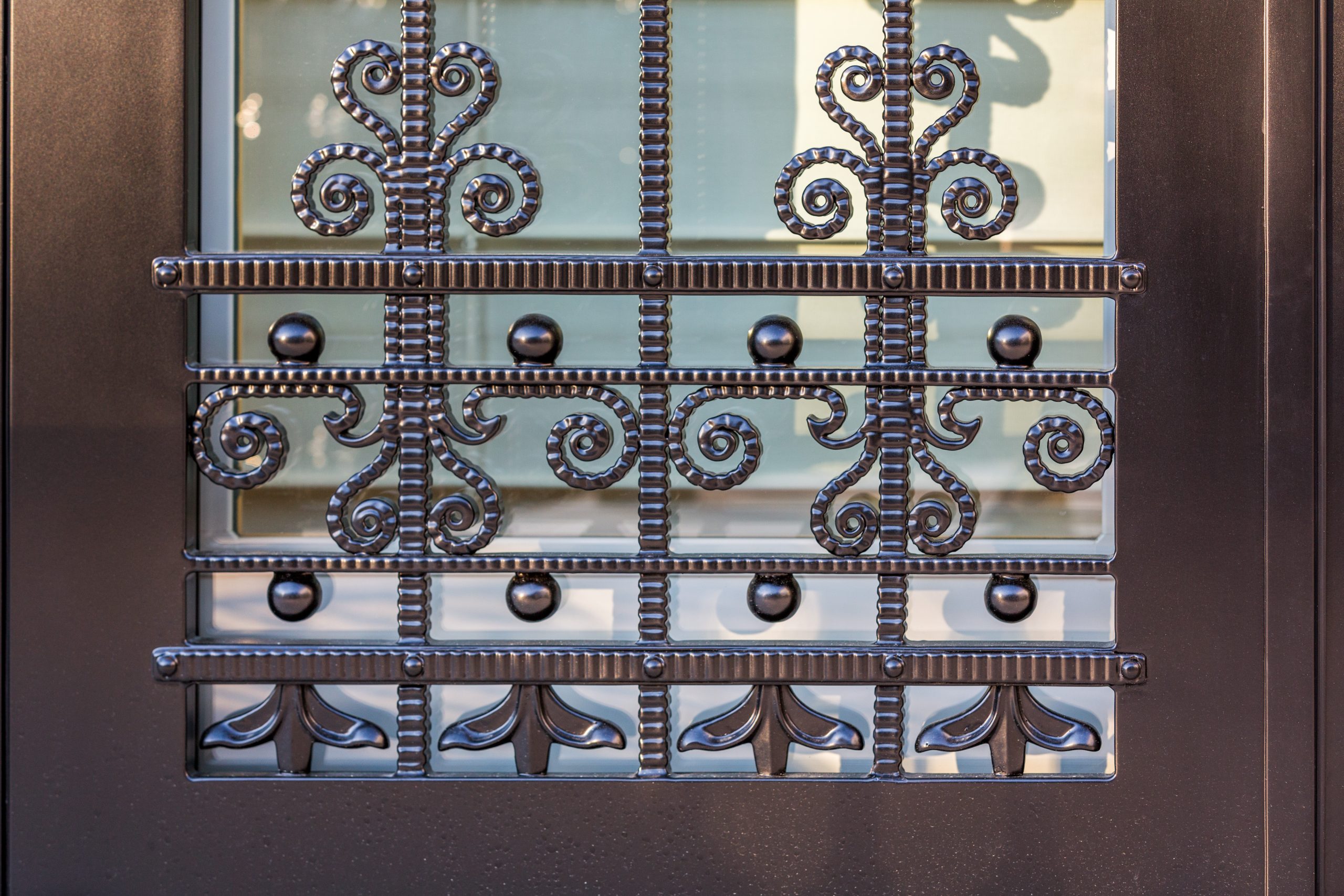French Scrollwork doors with texture
