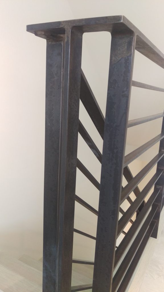 Modern Steel Railing with bare finish