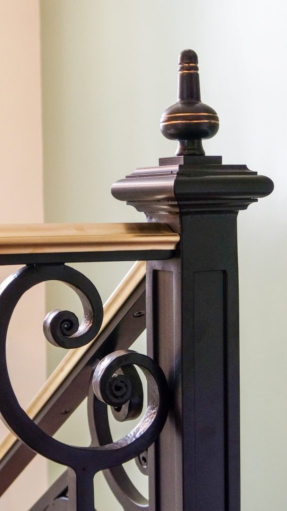 Grand Staircase Scrollwork Post Detail
