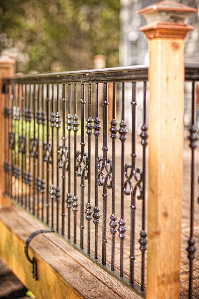 Wooded Patio Railing Detail