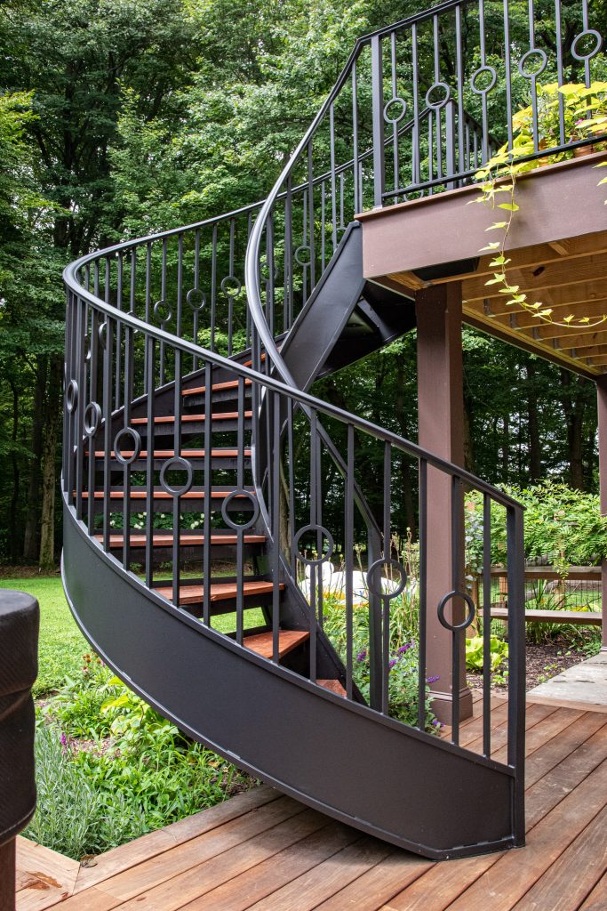 Poolside Helical Staircase