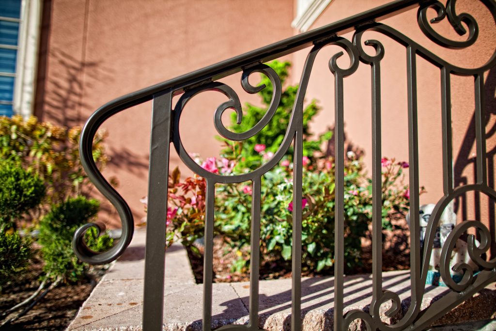 Front Entrance Scroll Railing