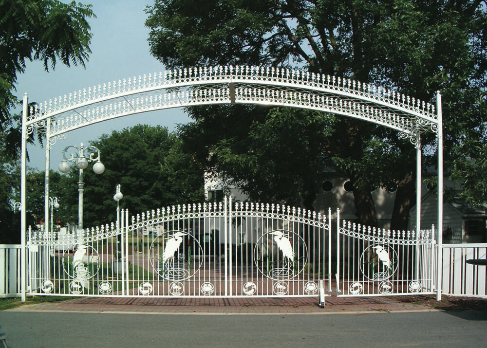 Decorative Front Entrance and Driveway Gates